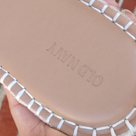 Old Navy Size 9 Blue Flat Woven Crafted Espadrille Slide Sandals - Picture 12 of 12